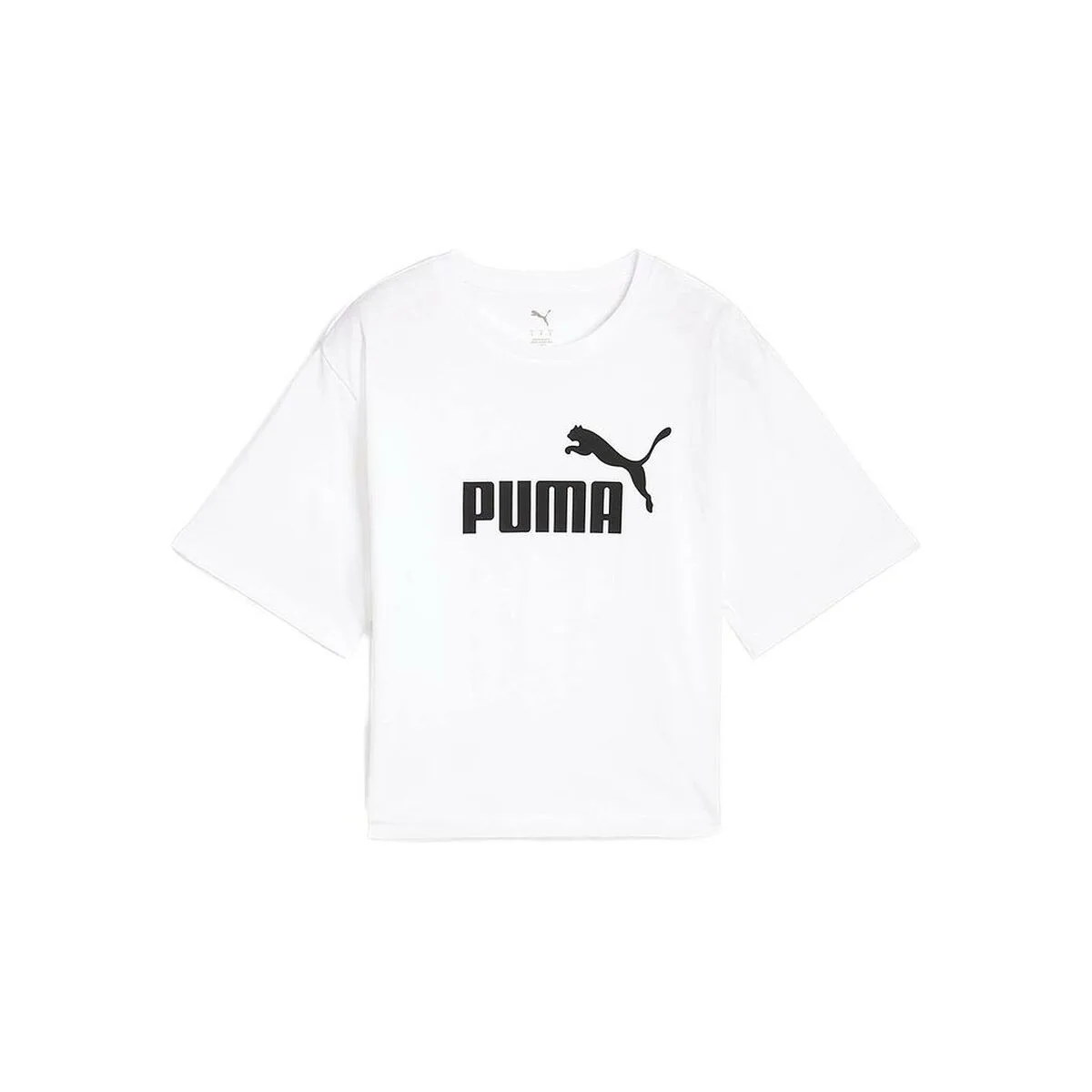 CAMISETA DE MANGA CORTA MUJER PUMA ESS CROPPED NO. 1 LOGO RELAXED TEE C/O 684972 02 BLANCO