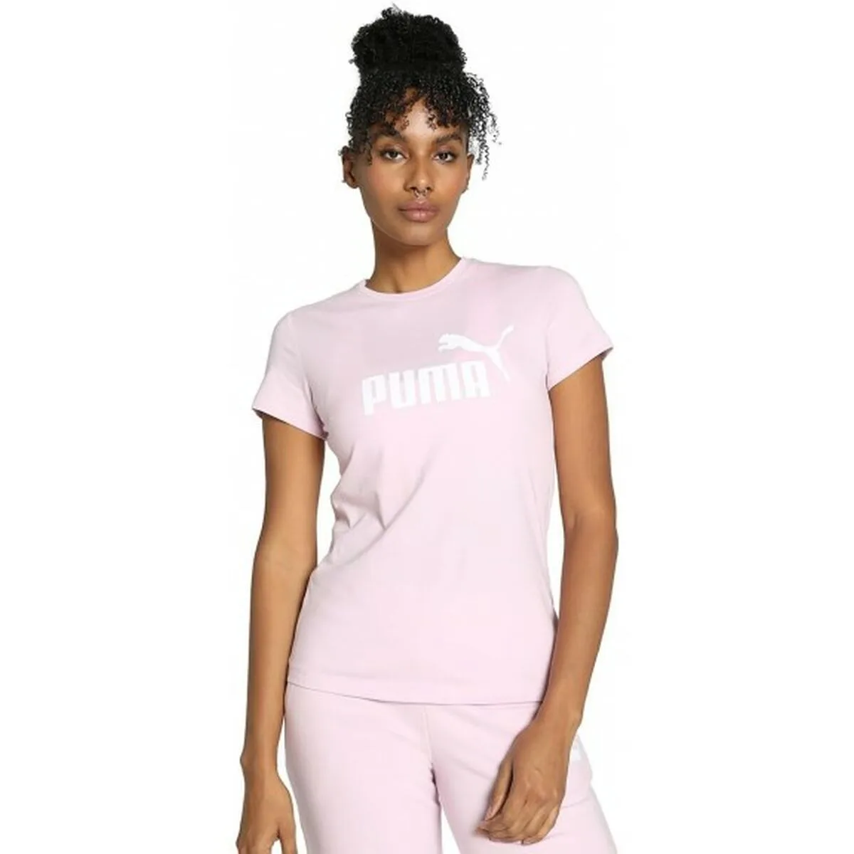 CAMISETA DE MANGA CORTA MUJER PUMA ESS LOGO TEE 586775 60 ROSA