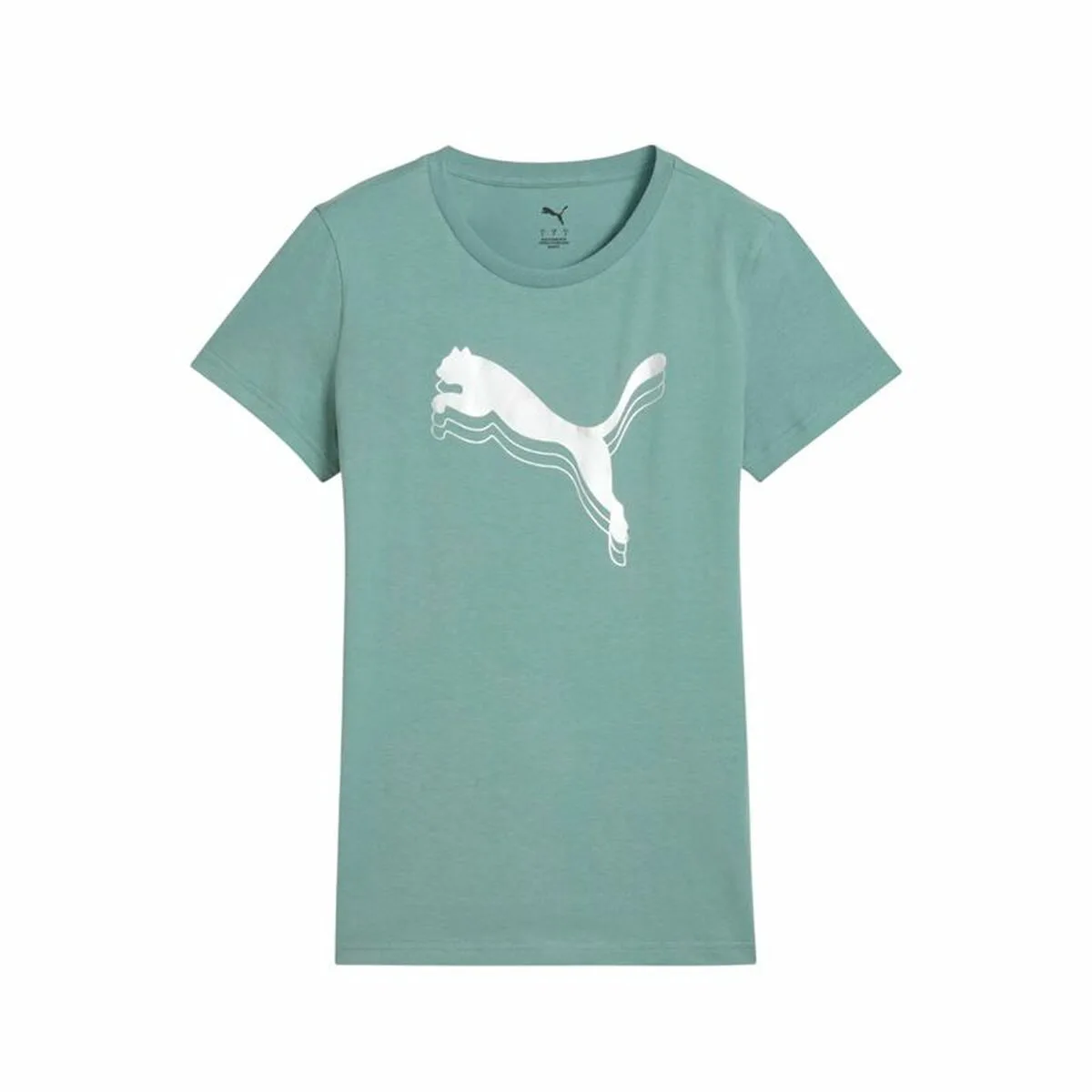 CAMISETA DE MANGA CORTA MUJER PUMA ESSENTIALS METALLICGREEN MOONETALLI