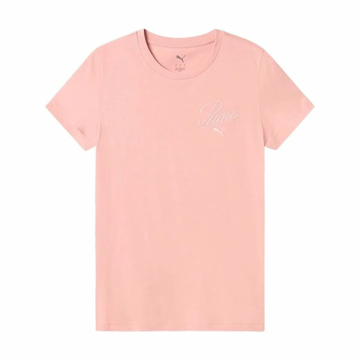 CAMISETA DE MANGA CORTA MUJER PUMA ESSENTIALS SCRIPT ROSA