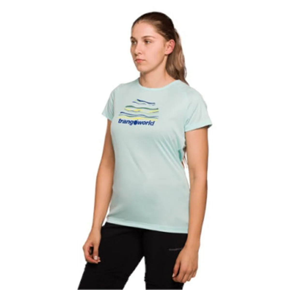 CAMISETA DE MANGA CORTA MUJER TRANGOWORLD TRANGOWORLD SIHL AGUAMARINA