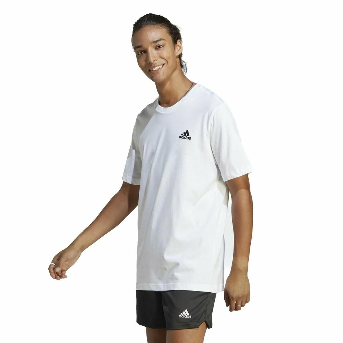 CAMISETA DE MANGA CORTA HOMBRE ADIDAS ESSENTIALS BLANCO