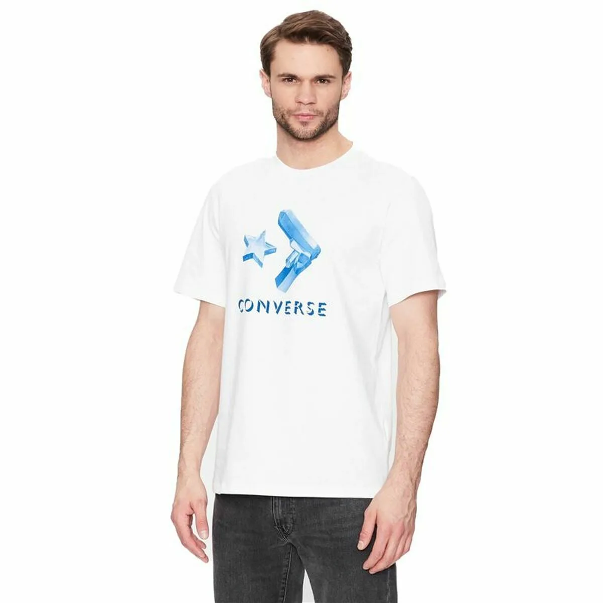CAMISETA DE MANGA CORTA HOMBRE CONVERSE CRYSTALS BLANCO