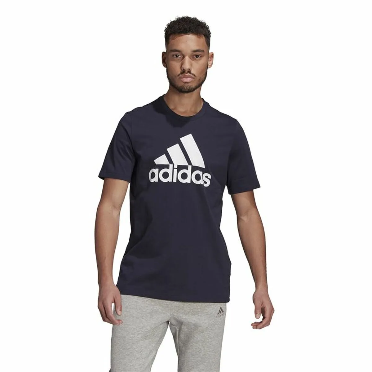 CAMISETA DE MANGA CORTA HOMBRE  ESSENTIALS BIG LOGO  ADIDAS LEGEND INK  AZUL