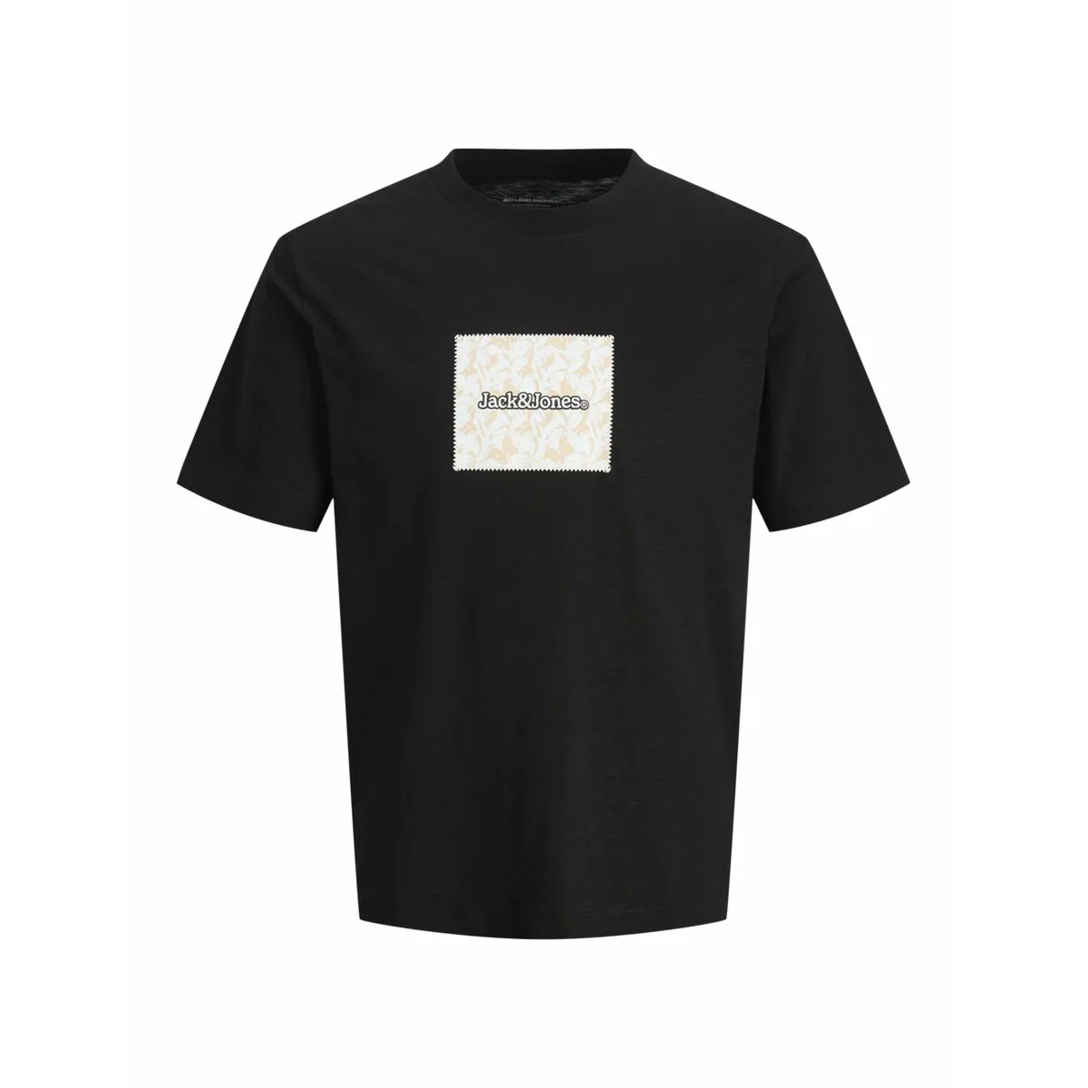 CAMISETA DE MANGA CORTA HOMBRE JACK & JONES JORSPLIT AOP BRANDING TEE 12272993 NEGRO