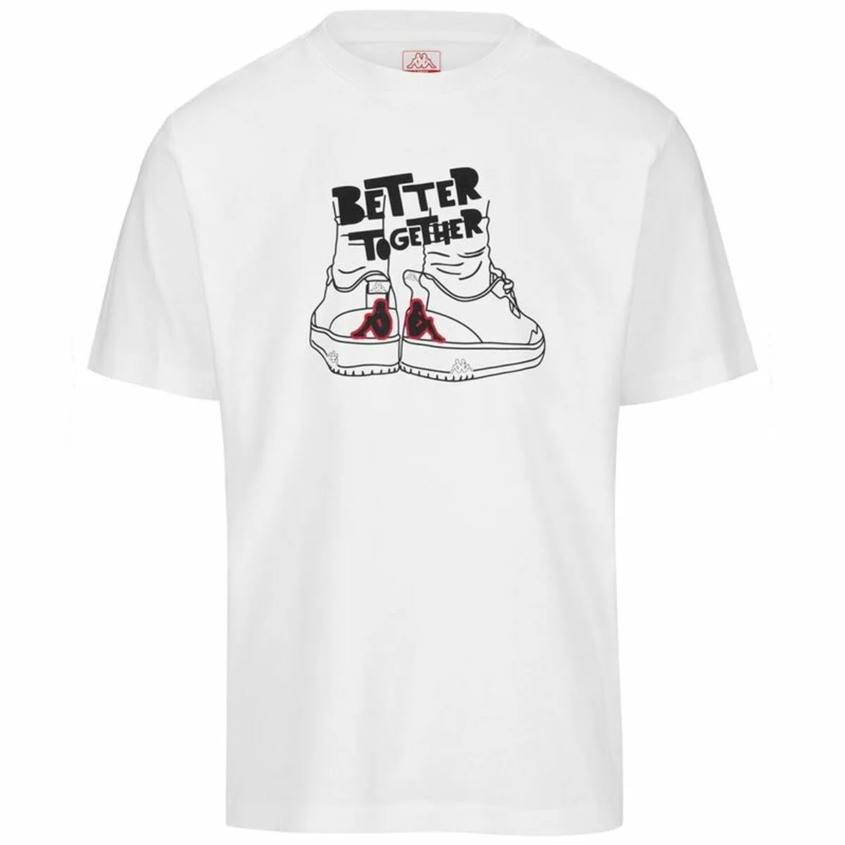 CAMISETA DE MANGA CORTA HOMBRE KAPPA GLABU TBAR BLANCO