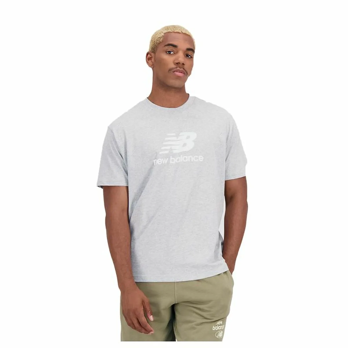CAMISETA DE MANGA CORTA HOMBRE NEW BALANCE ESSENTIALS GRIS