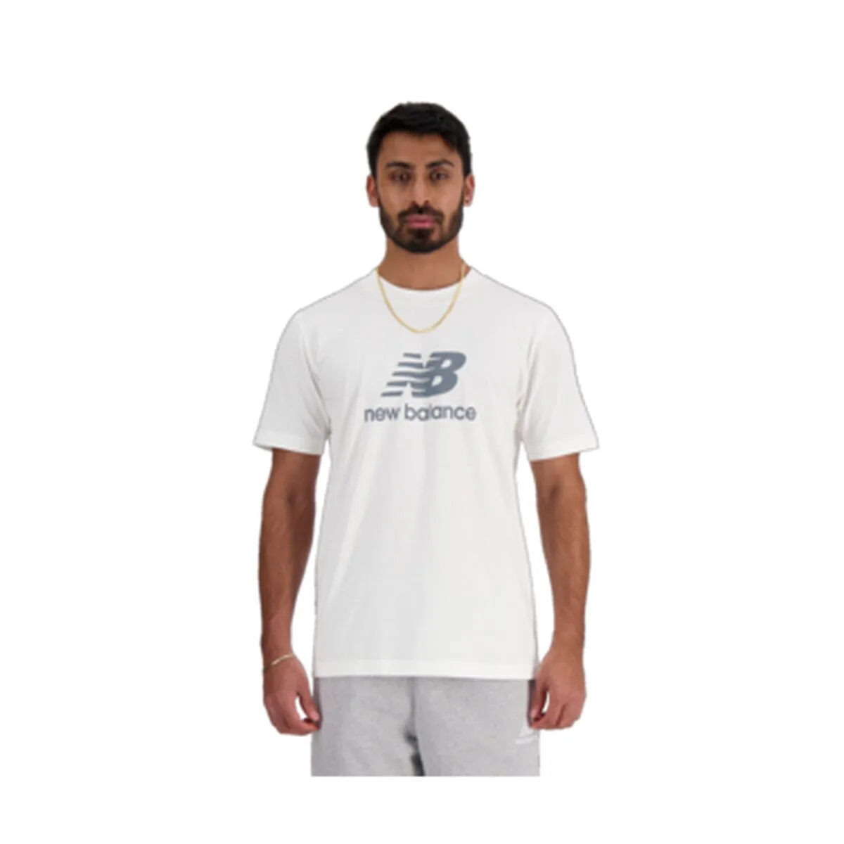 CAMISETA DE MANGA CORTA HOMBRE NEW BALANCE MT41502 WT BLANCO