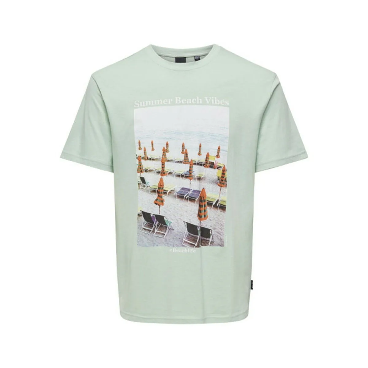 CAMISETA DE MANGA CORTA HOMBRE ONLY & SONS ONSKOLTON REG BEACH SURF VERDE