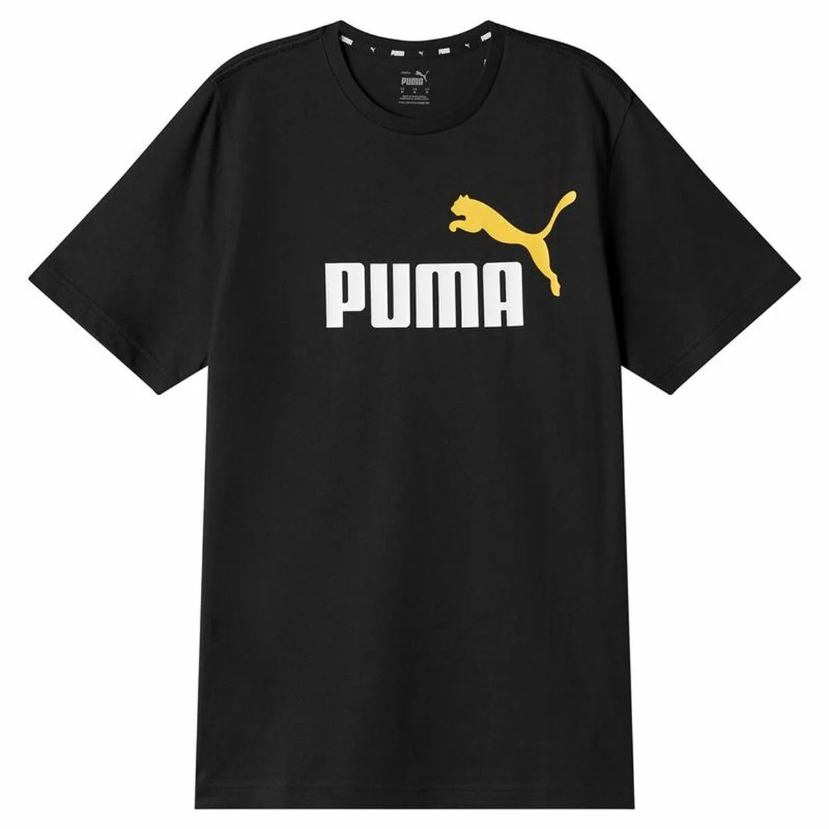 CAMISETA DE MANGA CORTA HOMBRE PUMA ESS+ 2 COL LOGO NEGRO