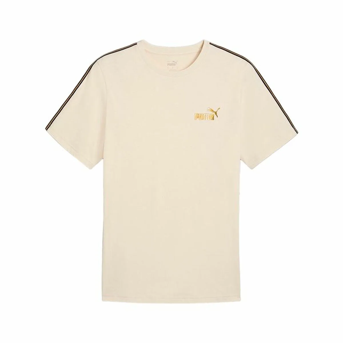 CAMISETA DE MANGA CORTA HOMBRE PUMA ESS TAPE MINIMAL GOLD BEIGE