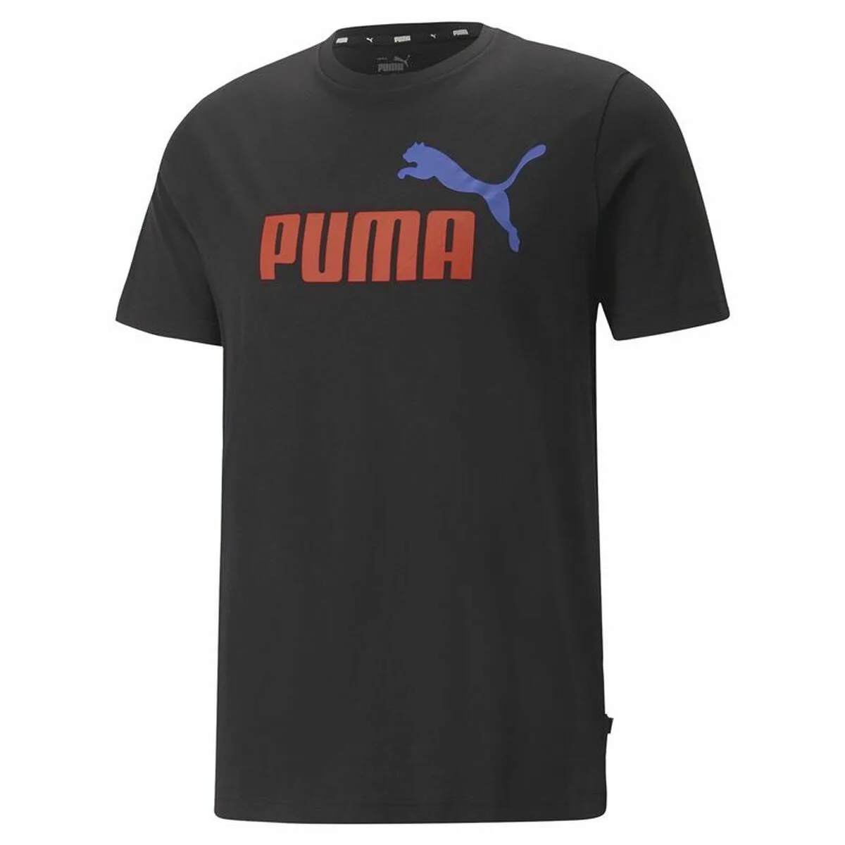 CAMISETA DE MANGA CORTA HOMBRE PUMA ESSENTIALS + 2 COL LOGO NEGRO