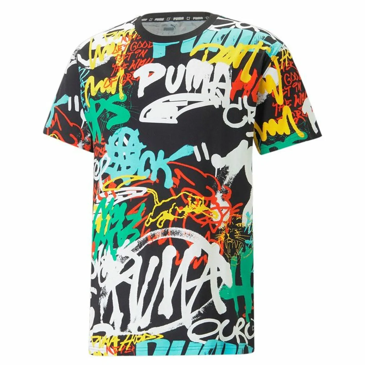 CAMISETA DE MANGA CORTA HOMBRE PUMA GRAFFITI NEGRO