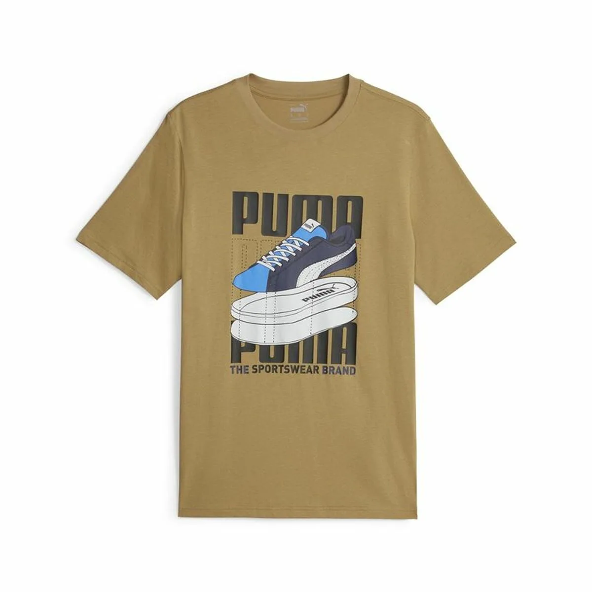CAMISETA DE MANGA CORTA HOMBRE PUMA GRAPHICCS SNEAKER MARRÓN
