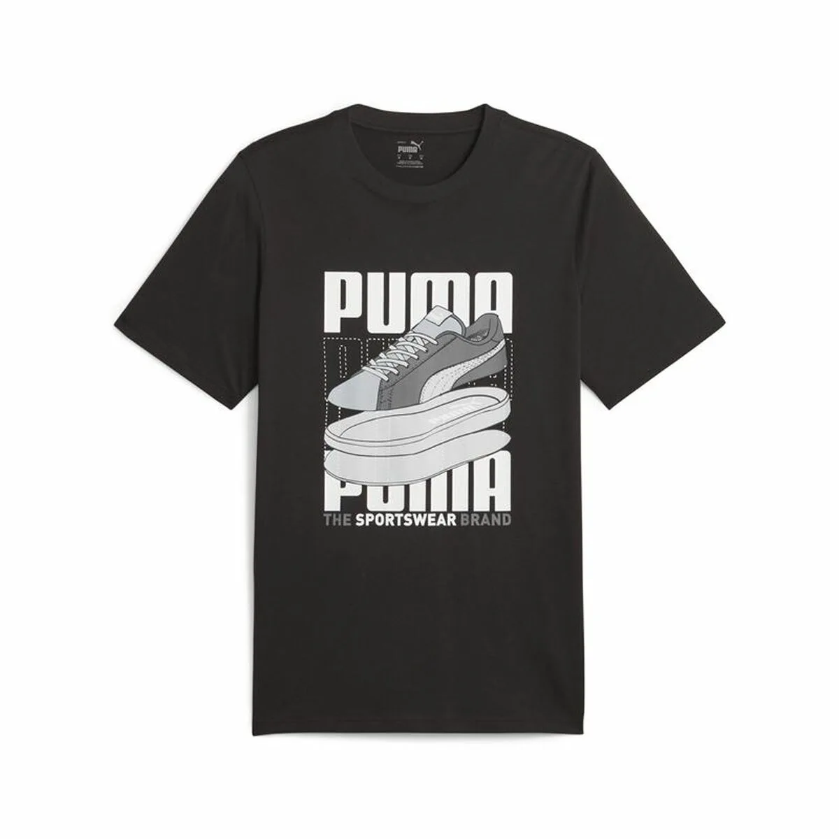 CAMISETA DE MANGA CORTA HOMBRE PUMA GRAPHICCS SNEAKER NEGRO