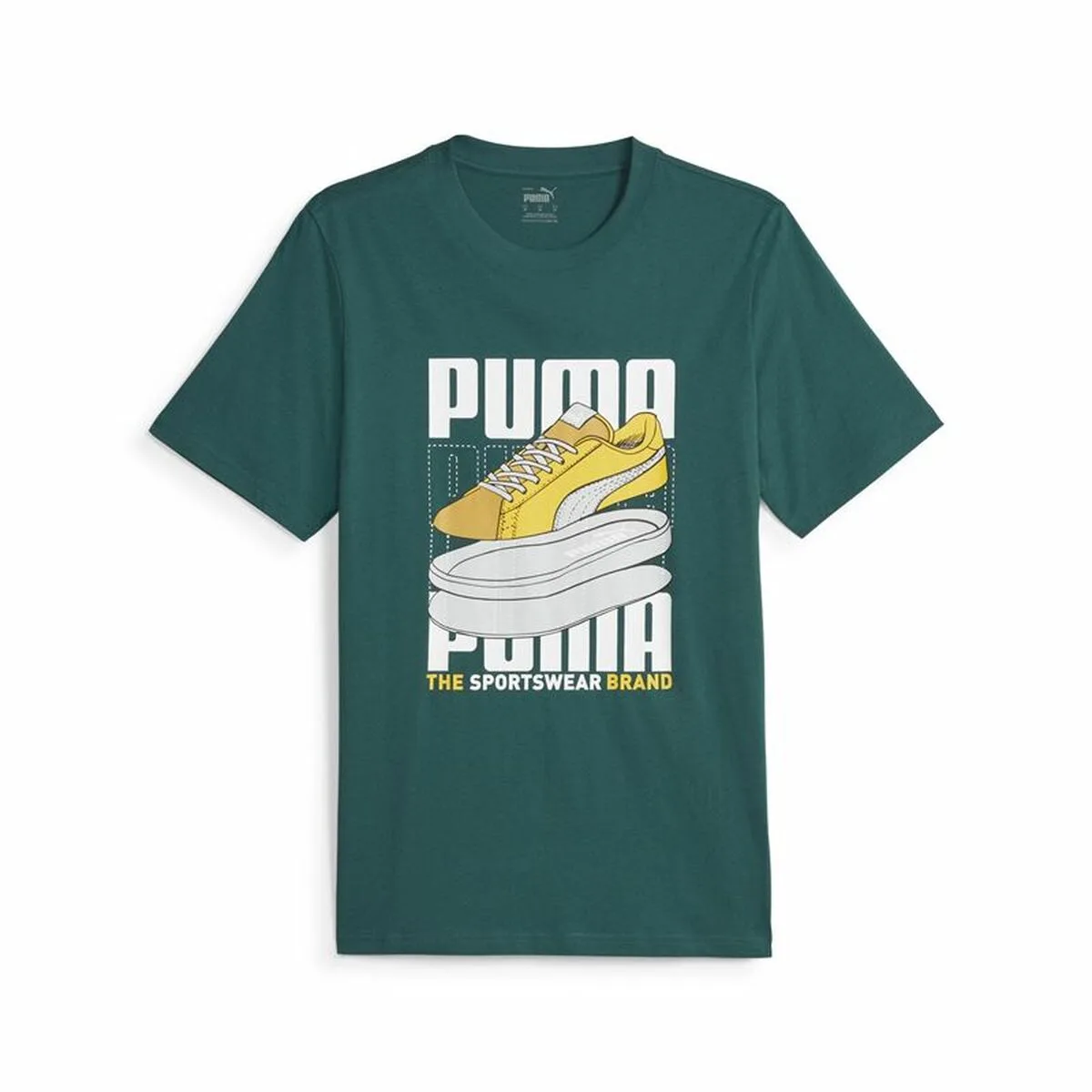 CAMISETA DE MANGA CORTA HOMBRE PUMA GRAPHICCS SNEAKER VERDE