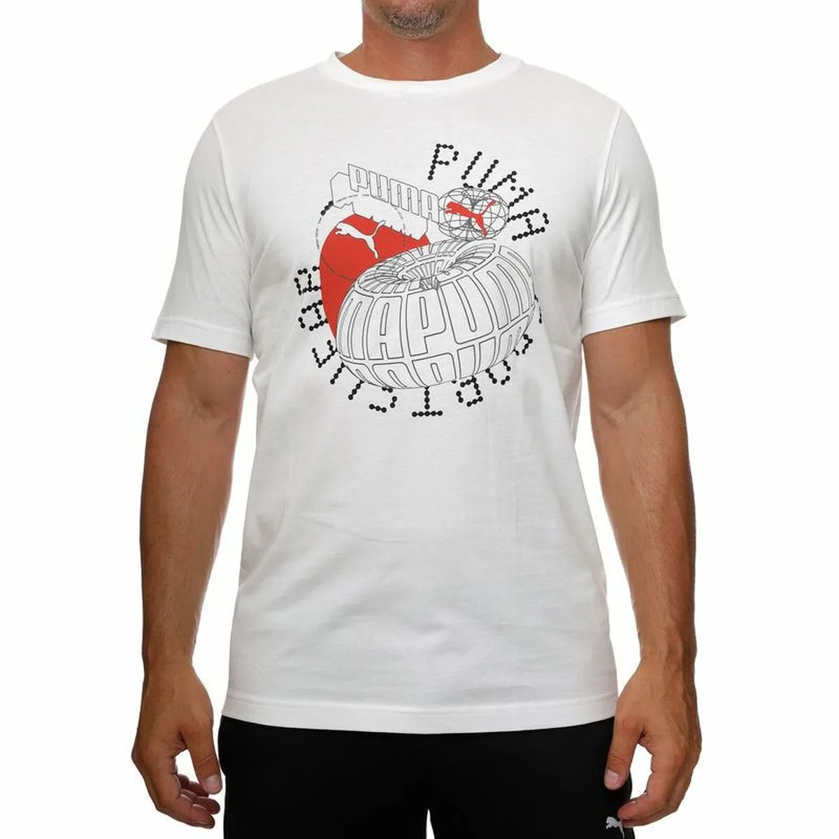CAMISETA DE MANGA CORTA HOMBRE PUMA GRPAHICS EXECUTION BLANCO