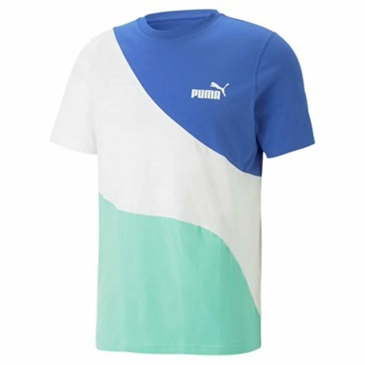 CAMISETA DE MANGA CORTA HOMBRE PUMA  POWER CAT AZUL