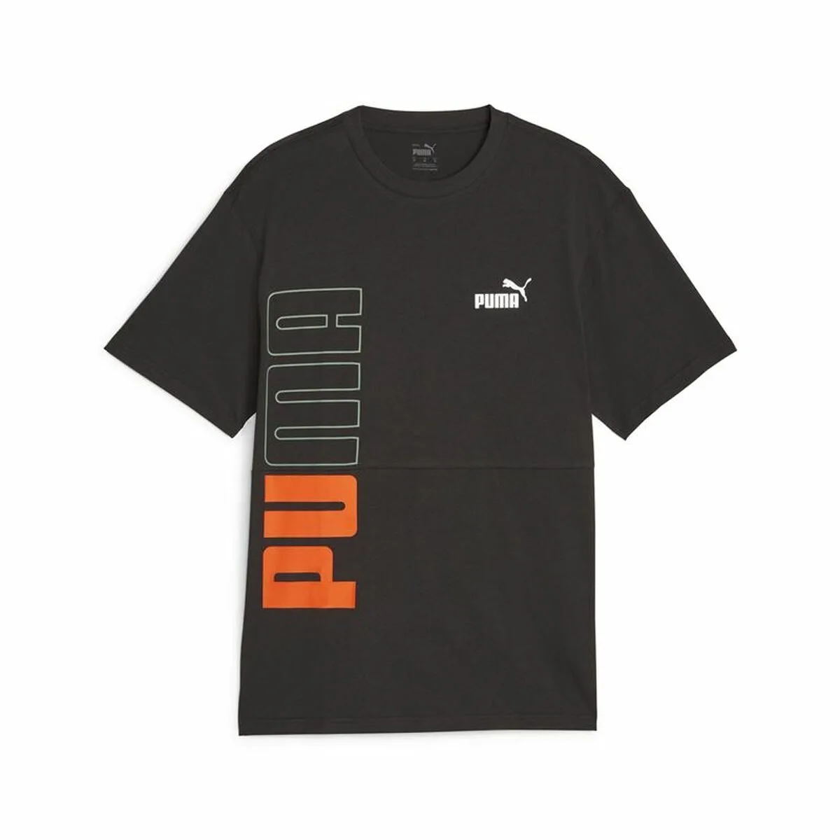 CAMISETA DE MANGA CORTA HOMBRE PUMA POWER COLORBLOCK NEGRO