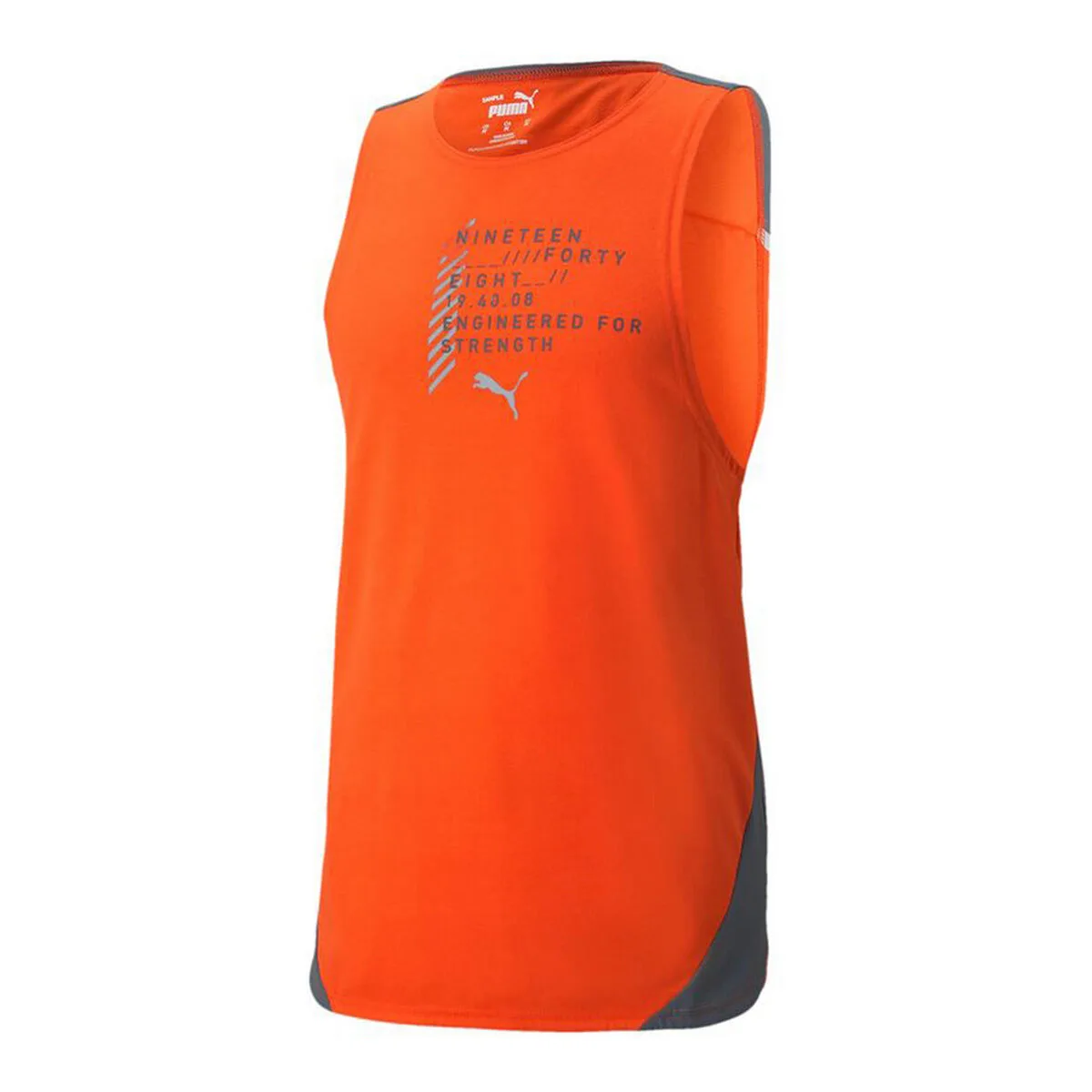 CAMISETA DE MANGA CORTA HOMBRE PUMA TRAIN EVERFRESH TANK NARANJA