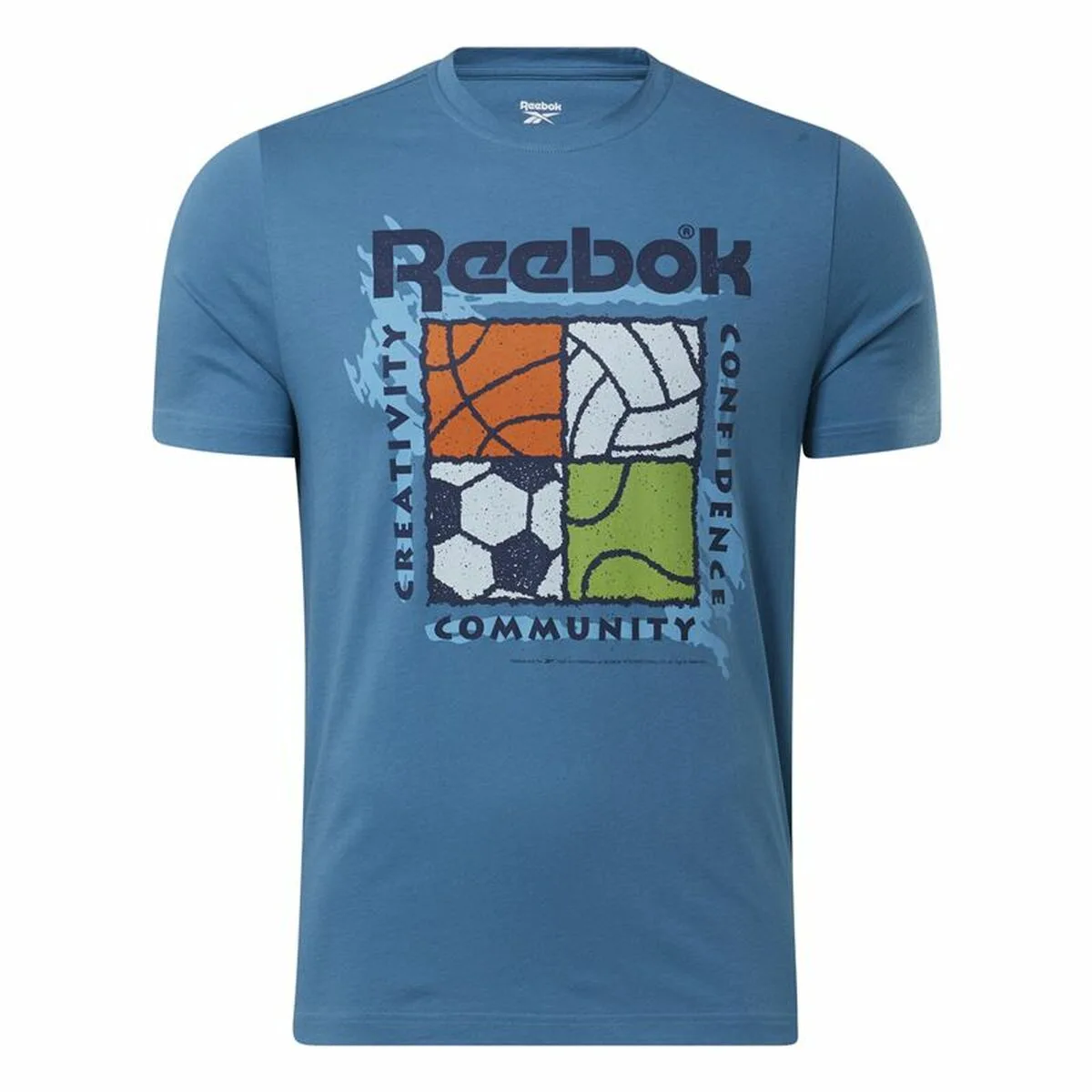 CAMISETA DE MANGA CORTA HOMBRE REEBOK GS REC CENTER AZUL