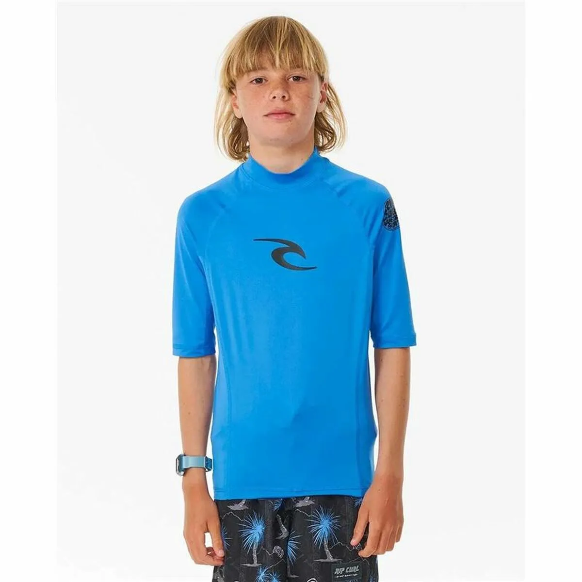 CAMISETA DE MANGA CORTA HOMBRE RIP CURL WAVE PF AZUL CIELO
