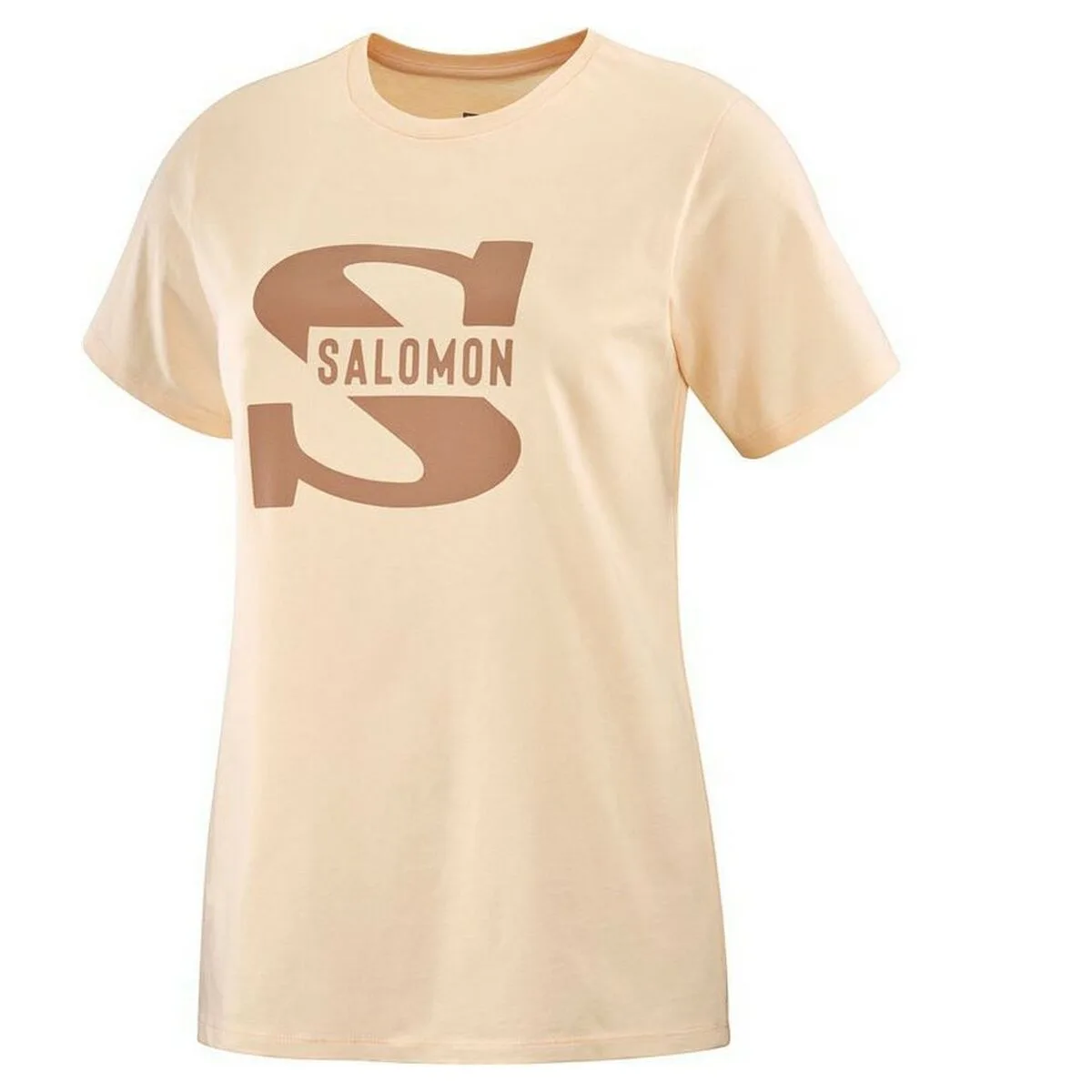 CAMISETA DE MANGA CORTA HOMBRE SALOMON BIG LOGO NUDE BEIGE MARRÓN