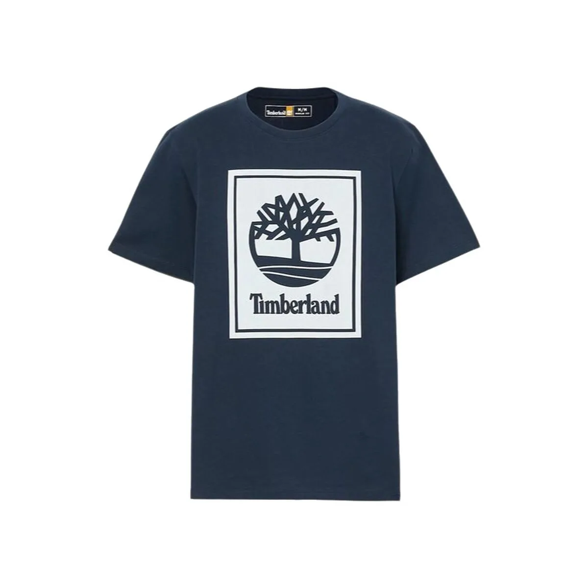 CAMISETA DE MANGA CORTA HOMBRE TIMBERLAND STACK LOGO NEGRO