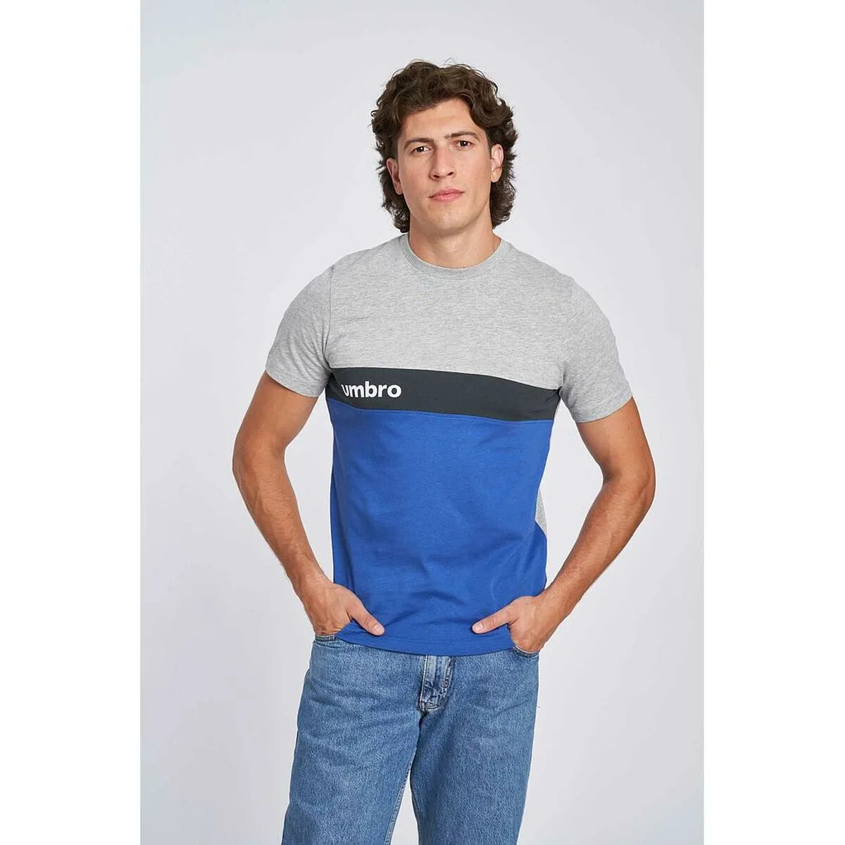 CAMISETA DE MANGA CORTA HOMBRE UMBRO FW 66211U LKA GRIS
