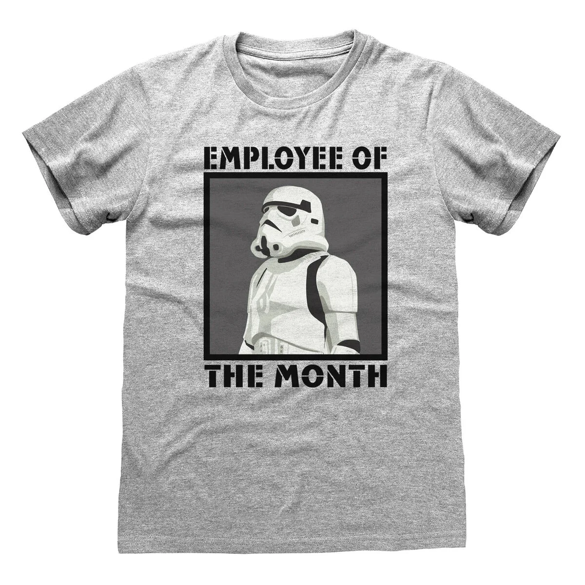 CAMISETA DE MANGA CORTA STAR WARS EMPLOYEE OF THE MONTH GRIS UNISEX