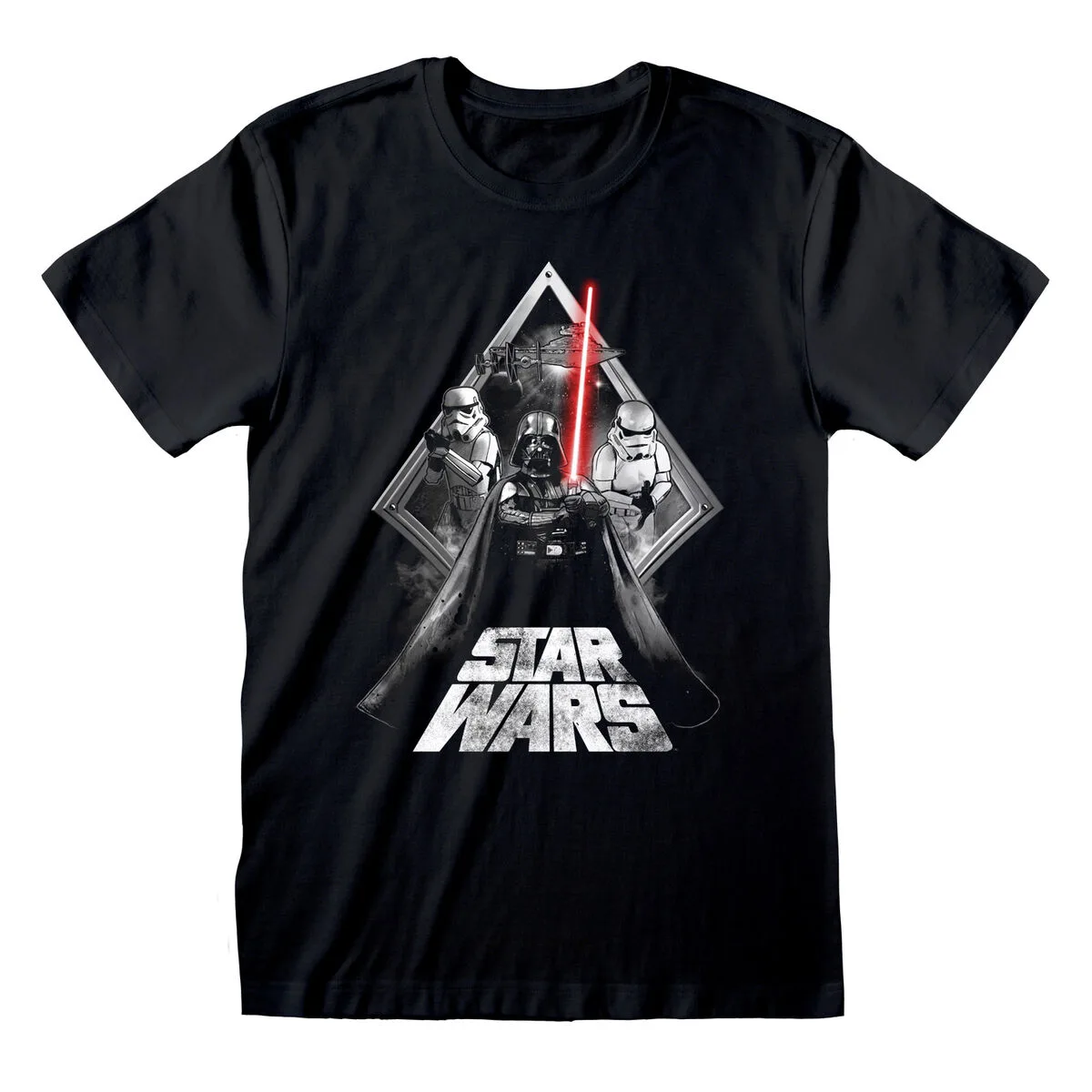 CAMISETA DE MANGA CORTA STAR WARS GALAXY PORTAL NEGRO UNISEX
