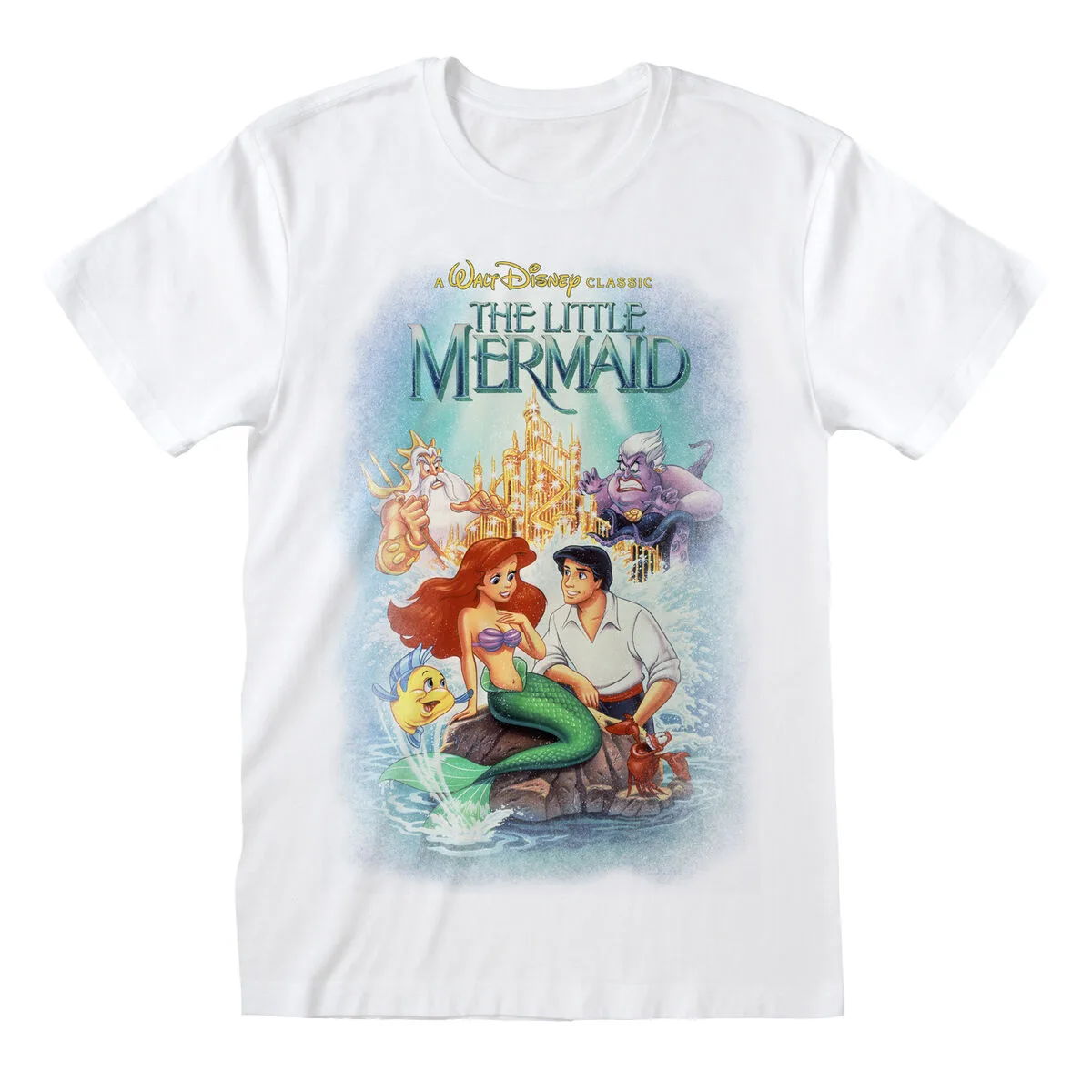 CAMISETA DE MANGA CORTA THE LITTLE MERMAID CLASSIC POSTER BLANCO UNISEX