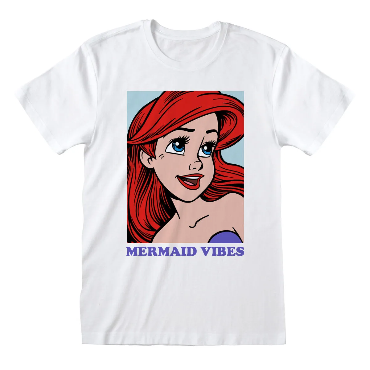 CAMISETA DE MANGA CORTA THE LITTLE MERMAID MERMAID VIBES BLANCO UNISEX