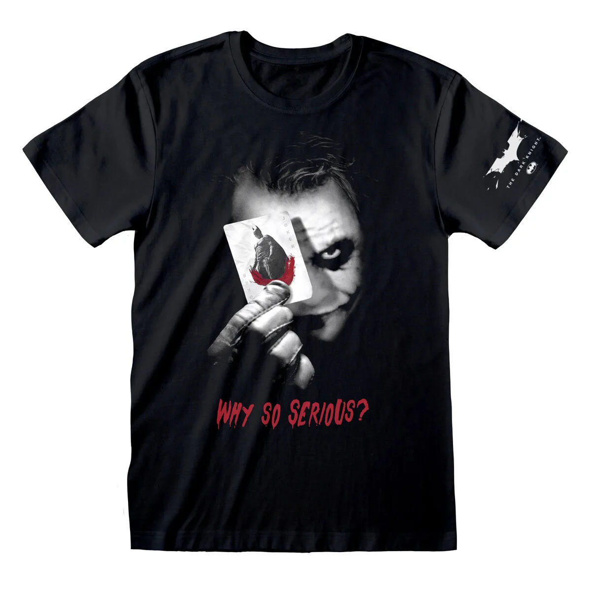 CAMISETA DE MANGA CORTA UNISEX BATMAN WHY SO SERIOUS NEGRO