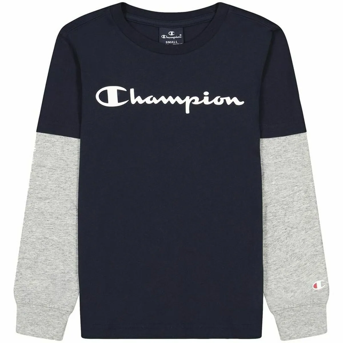 CAMISETA DE MANGA LARGA INFANTIL CHAMPION NEGRO