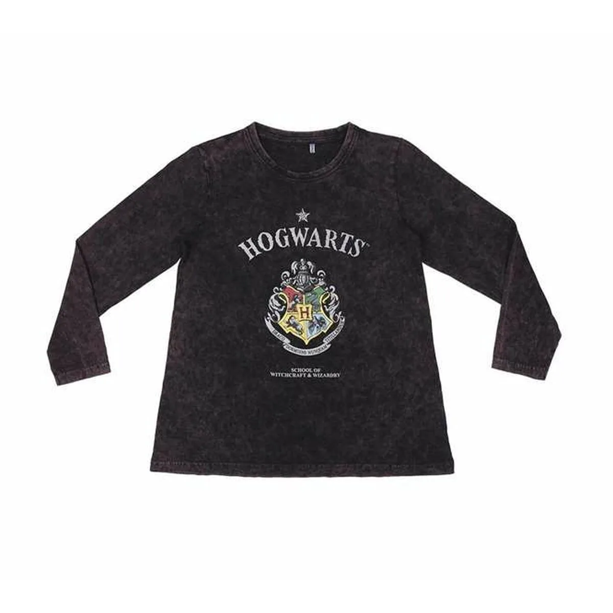 CAMISETA DE MANGA LARGA INFANTIL HARRY POTTER GRIS OSCURO 10 AÑOS