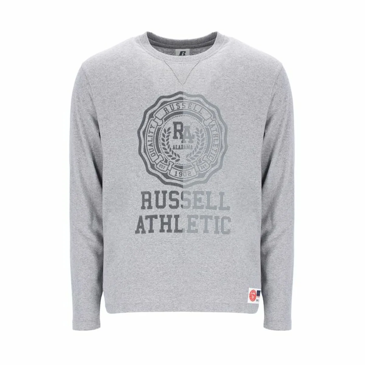 CAMISETA DE MANGA LARGA HOMBRE RUSSELL ATHLETIC COLLEGIATE GRIS CLARO
