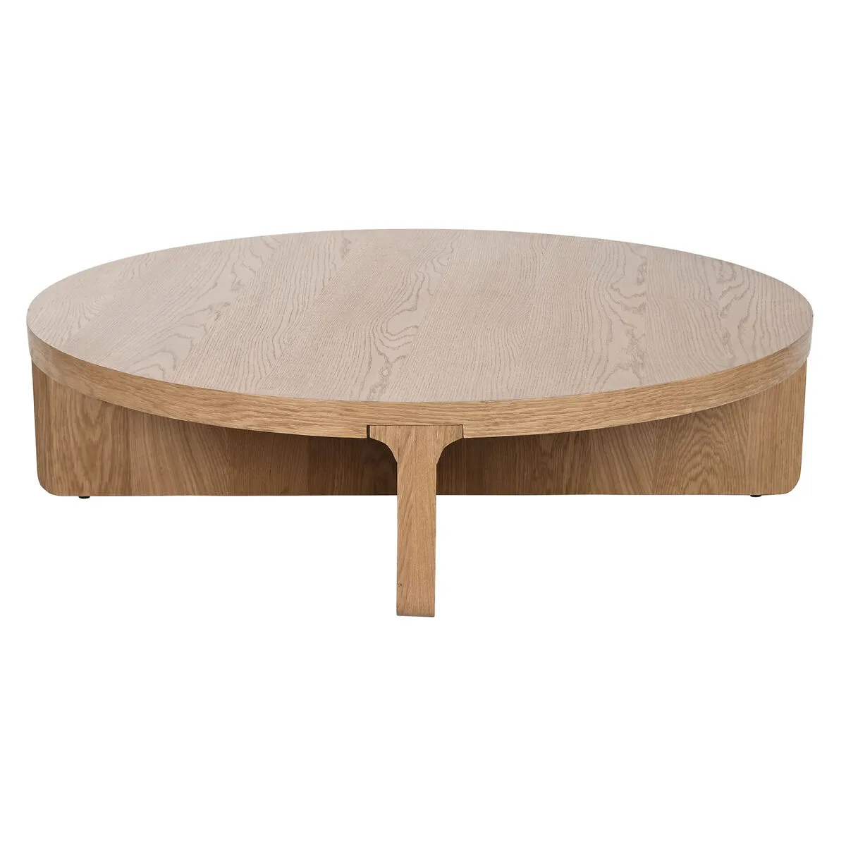 MESA DE CENTRO HOME ESPRIT NATURAL MADERA DE ROBLE 121 X 121 X 32 CM