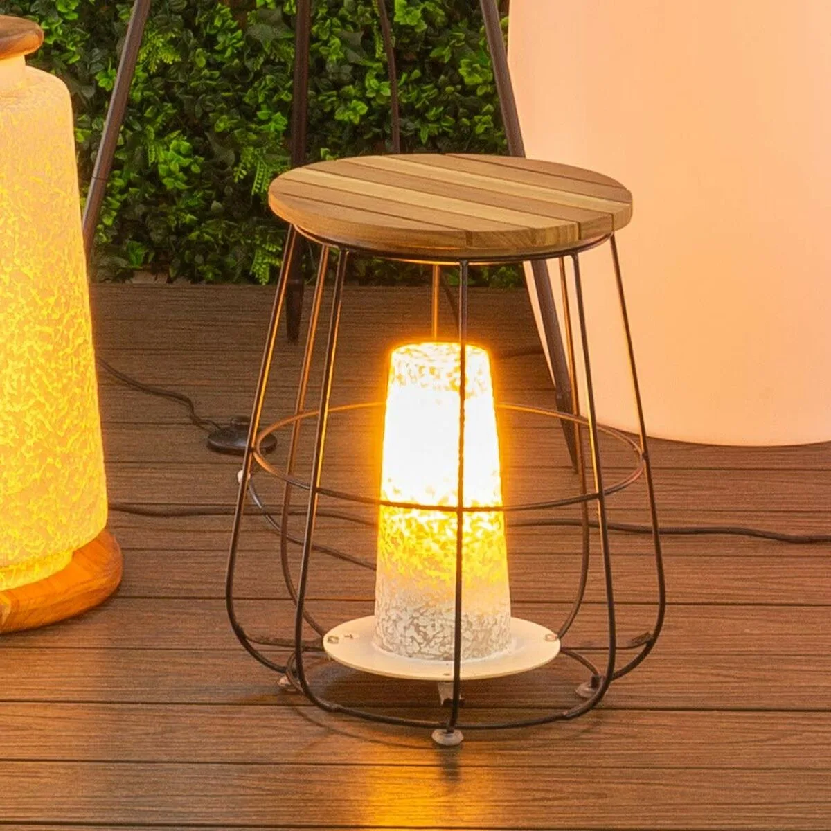 MESA AUXILIAR DEWI MARRÓN MADERA MADERA DE TECA 36,5 X 36,5 X 44,5 CM