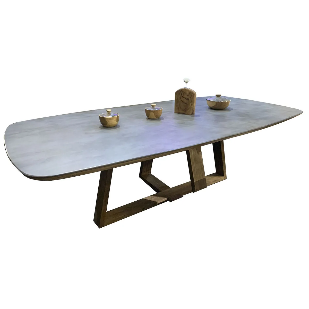 MESA DE COMEDOR HOME ESPRIT CERÁMICA MADERA DE TECA 240 X 120 X 78 CM