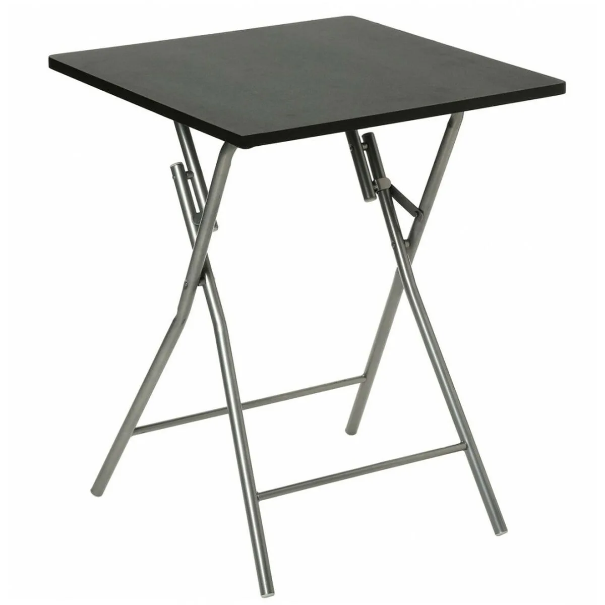 MESA PLEGABLE HESPÉRIDE NEGRO ROJO NEGRO/GRIS METAL ACERO 60 X 60 X 75 CM
