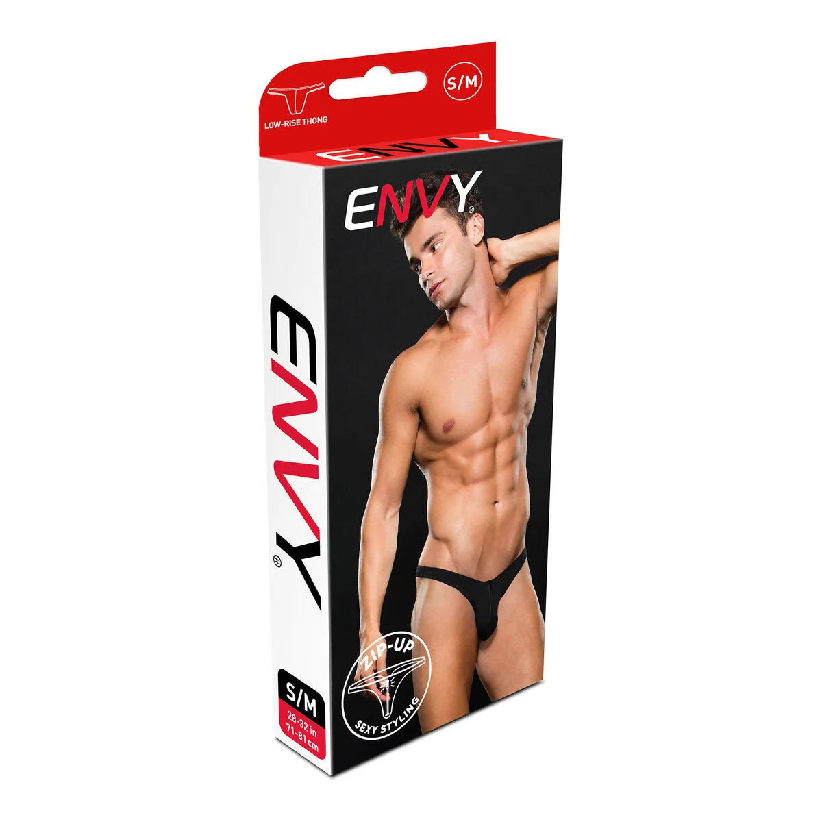 TANGA LOWRISE ZIP ENVY NEGRO M/L