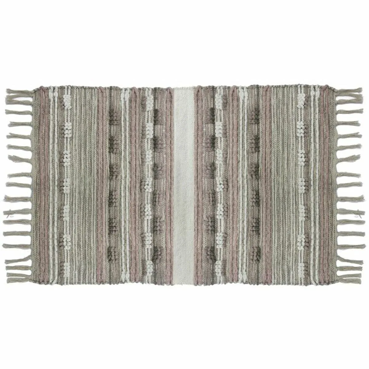 ALFOMBRA DKD HOME DECOR FLECOS BOHO POLIÉSTER ALGODÓN (200 X 290 CM)