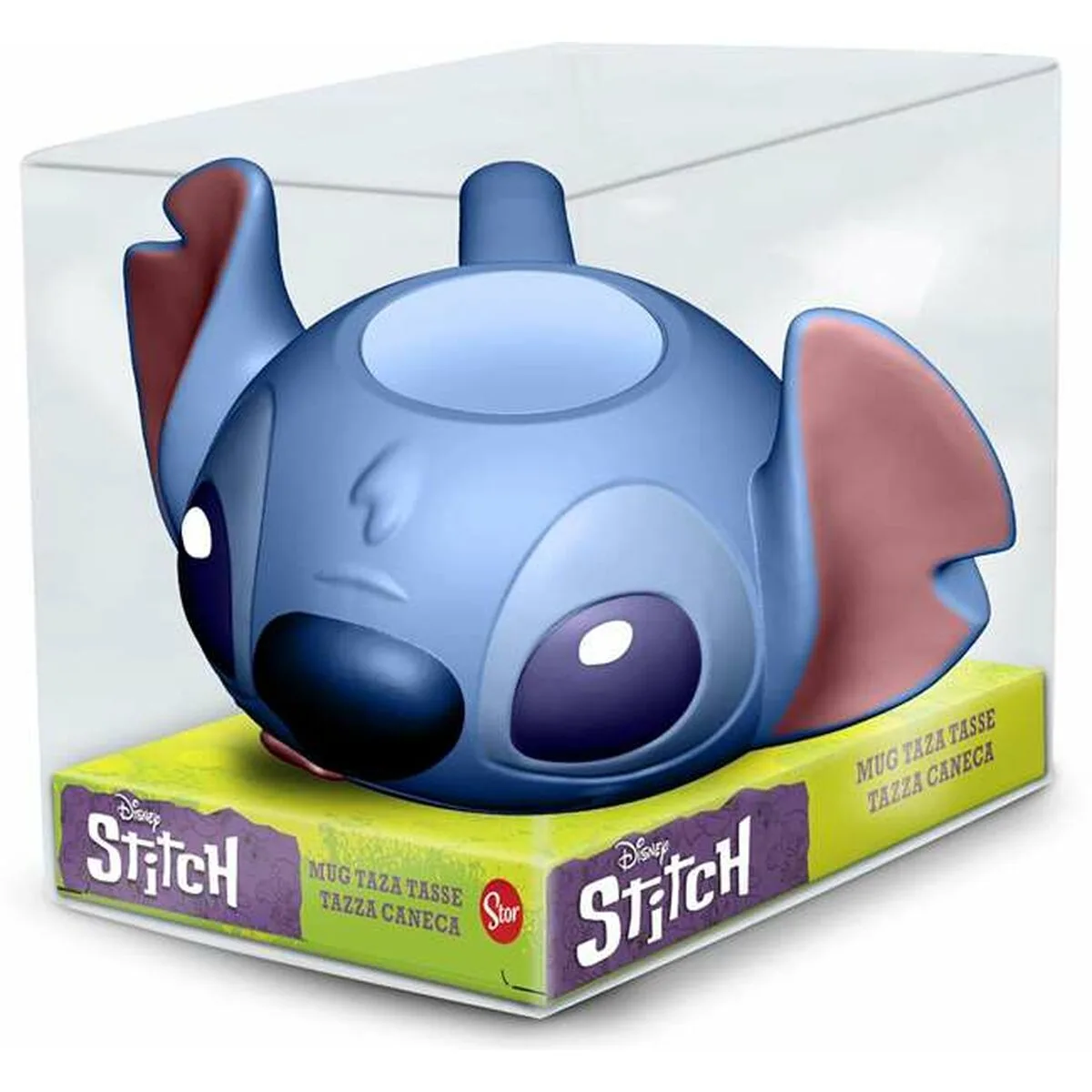 TAZA CON CAJA STITCH CERÁMICA 360 ML