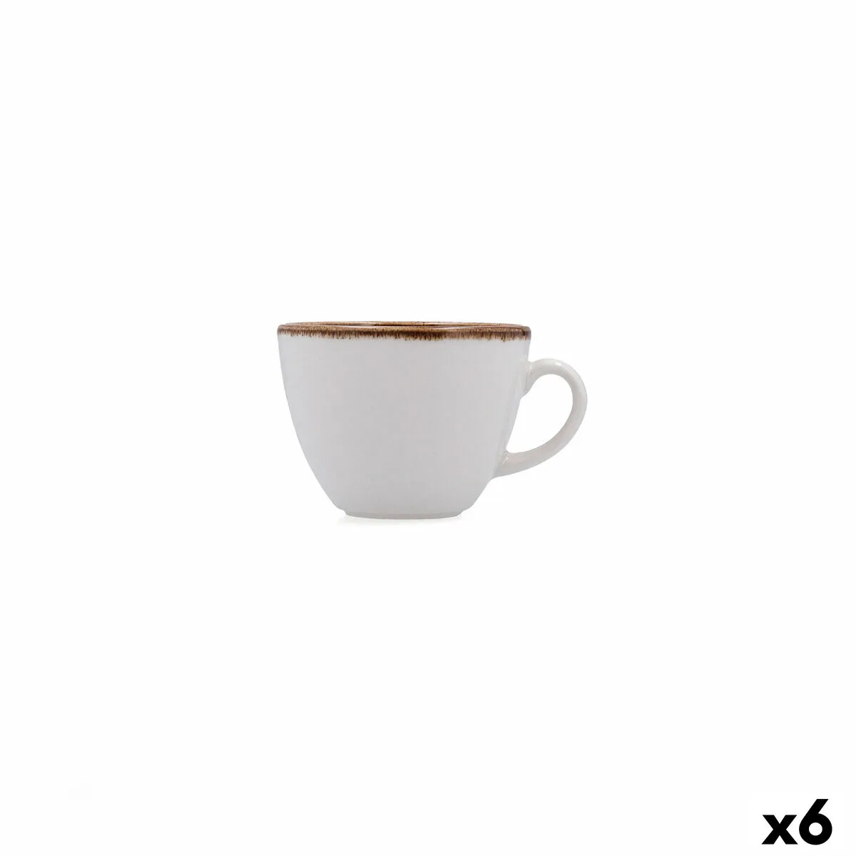 TAZA DE CAFÉ Y TÉ BIDASOA ORION HYDROZERO BLANCO CERÁMICA 200 ML (6 UNIDADES)