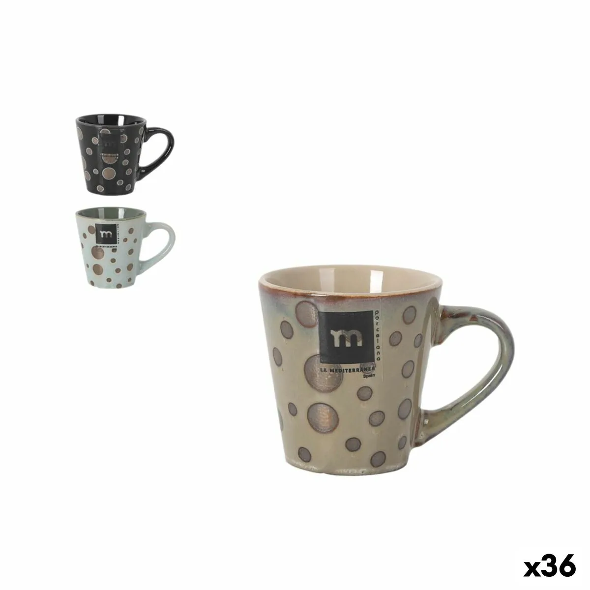 TAZA DE CAFÉ Y TÉ LA MEDITERRÁNEA 100 ML LUNA (36 UNIDADES)