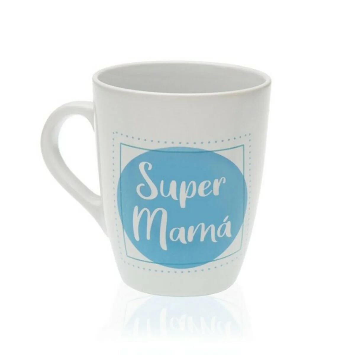 TAZA DE CERÁMICA VERSA SUPER MAMÁ GRES (8,5 X 10 X 8,5 CM)