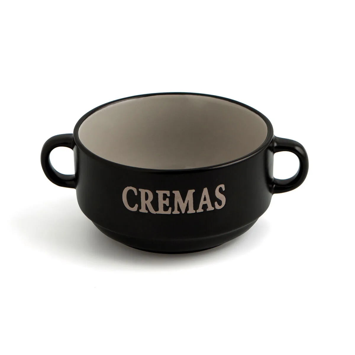 TAZAS PARA CONSOMÉ QUID RUSTIK 450 ML NEGRO (PACK 6X)