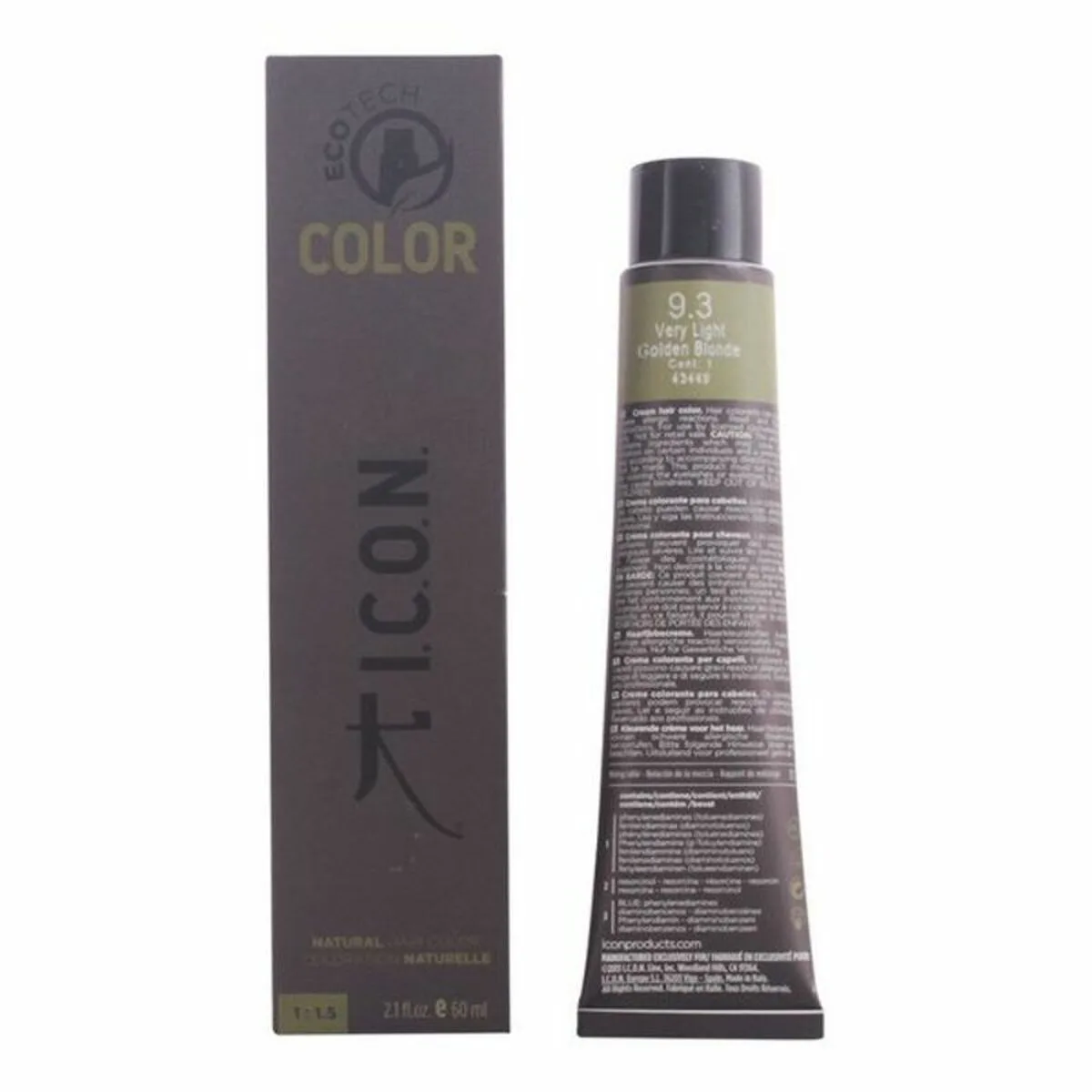 TINTE PERMANENTE ECOTECH COLOR NATURAL COLOR I.C.O.N. ECOTECH COLOR Nº 9.0-RUBIO MUY CLARO 60 ML