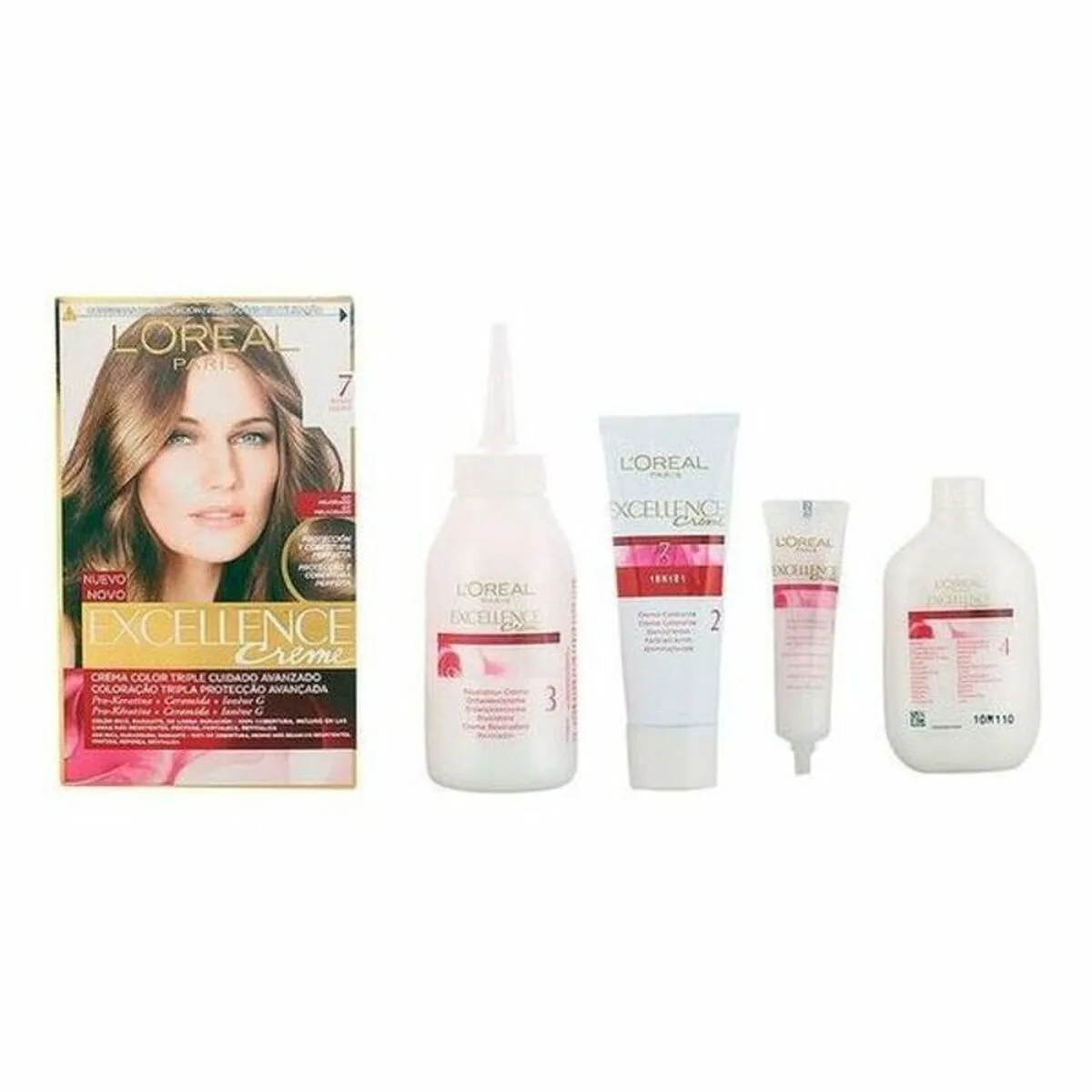 TINTE PERMANENTE EXCELLENCE L'OREAL MAKE UP EXCELLENCE Nº 9.0-RUBIO MUY CLARO Nº 8.0-RUBIO CLARO 192 ML